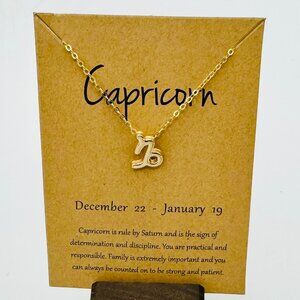 Gold Capricorn Necklace - NWT